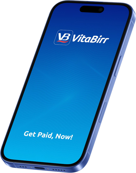 Phone showing the VitaBirr merchant app
